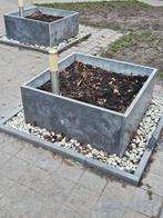 2 plantenbakken bloembakken Chinese harsteen blauwsteen, Tuin en Terras, Ophalen, Steen, Gebruikt, 100 cm of meer