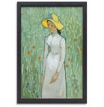 Meisje in het wit - Vincent van Gogh canvas + baklijst 60x90, Huis en Inrichting, Woonaccessoires | Wanddecoraties, Nieuw, Verzenden