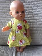 92. Babyborn: Nieuw groen jurkje met uiltjes, Kinderen en Baby's, Speelgoed | Poppen, Nieuw, Ophalen of Verzenden, Babypop