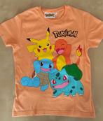 Mooie licht oranje t-shirt Pokémon, maat 128, Verzenden, Jongen of Meisje, Zo goed als nieuw, Shirt of Longsleeve