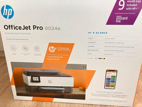 Imprimante HP JET PRO 8024e, Informatique & Logiciels, Imprimantes, Comme neuf, All-in-one, Fax, Impression couleur, Copier, Courrier