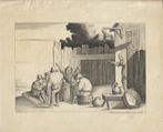 J. F. von Bonn pentekening à la plume naar David Teniers1760, Ophalen