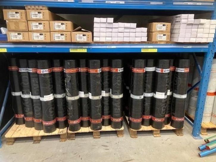 027. Dakleer Garantgum Royalgum brandrol bitumen leislag, Doe-het-zelf en Bouw, Dakpannen en Dakbedekking, Nieuw, Dakleer, Zwart