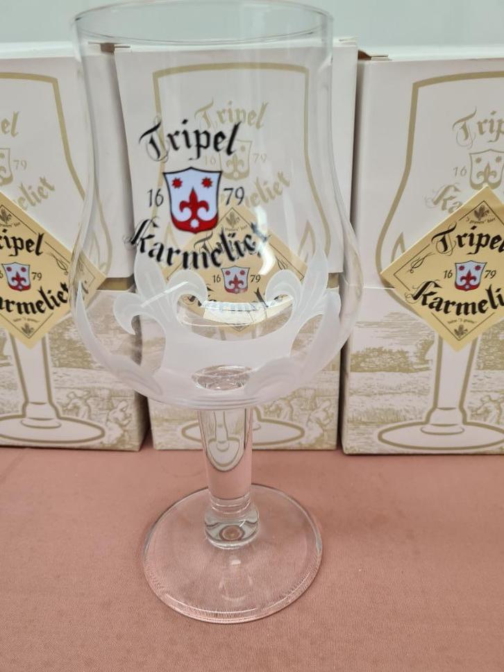 6 karmeliet glazen, Verzamelen, Glas en Drinkglazen, Nieuw, Bierglas, Ophalen
