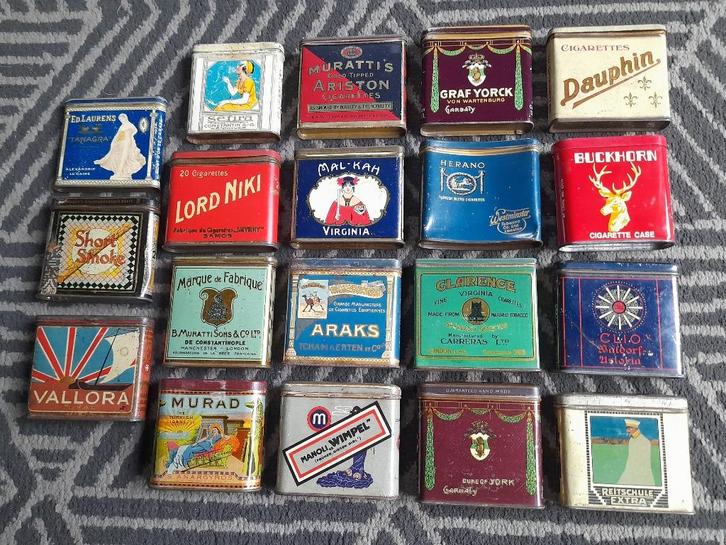 Sigarettenblikjes   -   Boite à cigarettes, Verzamelen, Blikken, Gebruikt, Overige, Verzenden