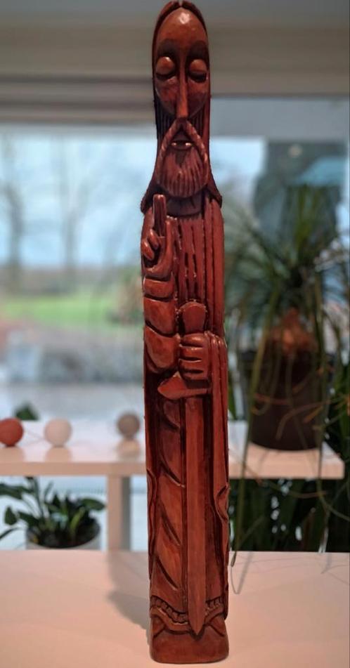 Prachtige houten Jezus sculptuur 92cm hoog, Antiek en Kunst, Kunst | Beelden en Houtsnijwerken, Ophalen