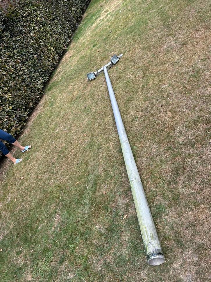 Verlichtingspaal 4,5meter aluminium, Doe-het-zelf en Bouw, Overige Doe-Het-Zelf en Bouw, Gebruikt, Ophalen