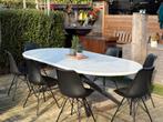 Mortex eettafel (betonlook wit), Huis en Inrichting, Tafels | Eettafels, Overige materialen, 100 tot 150 cm, Design, Ophalen of Verzenden