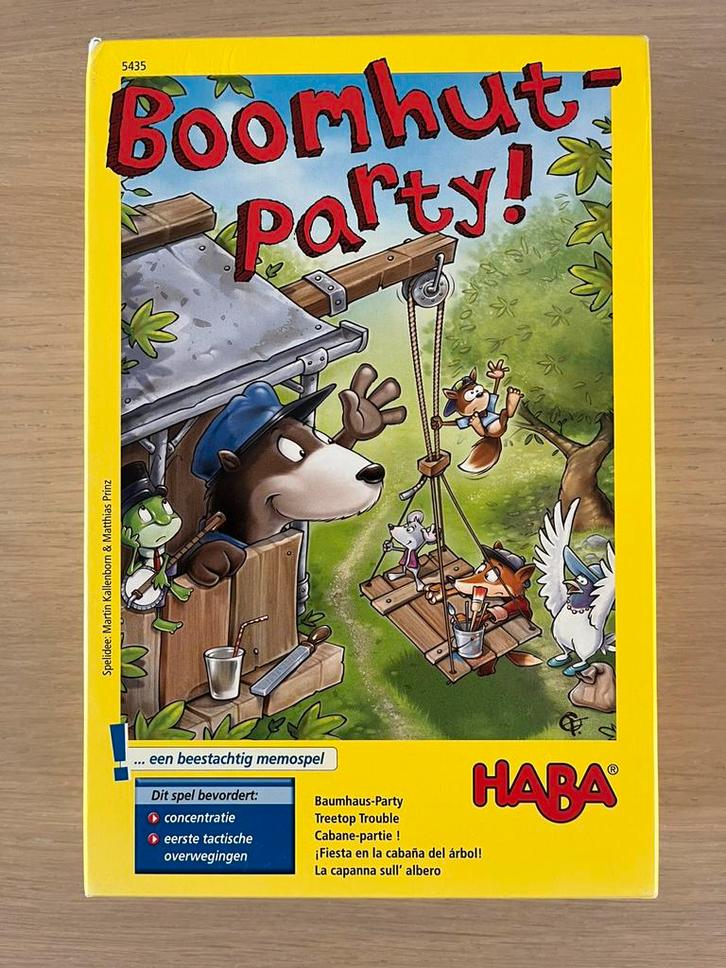 HABA - Boomhut-party!, Hobby en Vrije tijd, Gezelschapsspellen | Overige, Gebruikt, Ophalen of Verzenden