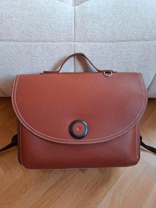 Prachtige lederen boekentas - Own Stuff, Handtassen en Accessoires, Tassen | Schooltassen, Zo goed als nieuw, Ophalen of Verzenden