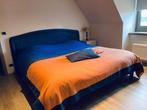 Volledig king size bed, Ophalen, Overige materialen, Blauw, Tweepersoons