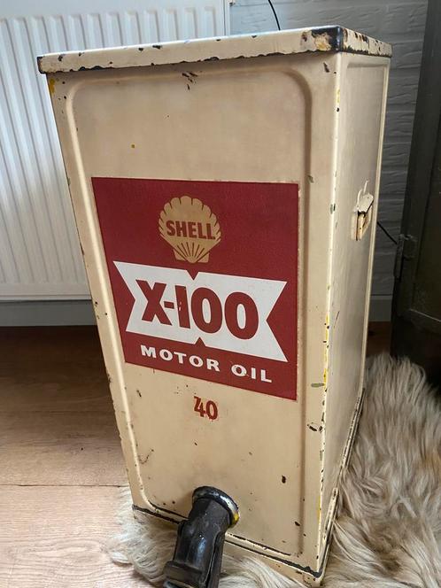 Zeldzaam groot blik Shell X-100 motor oil, Verzamelen, Merken en Reclamevoorwerpen, Gebruikt, Overige typen, Ophalen