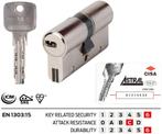 Cylindre de sécurité 2x CISA Astral anti-effraction 60/45 (1, Bricolage & Construction, Comme neuf, Inox, Clé, Enlèvement ou Envoi