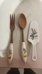 Vintage houten keukenset met keramische handvaten, Ophalen, Zo goed als nieuw