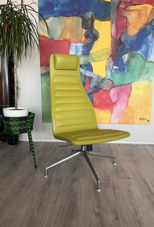 Capellini Lotus Attesa High back leather swivel relax chair, Huis en Inrichting, Zetels | Zetels, Leer, Metaal, Ophalen of Verzenden
