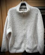 Witte Teddy Jas: maat M H&M, Comme neuf, Taille 38/40 (M), Enlèvement ou Envoi, Blanc