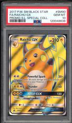 Raichu GX PSA 10 - SM90 - Promo Soleil et Lune 2017, Enlèvement ou Envoi, Comme neuf, Cartes en vrac