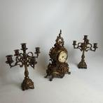 Driedelige schoorsteenmantelset in Lodewijk XV-stijl, Antiek en Kunst, Ophalen of Verzenden