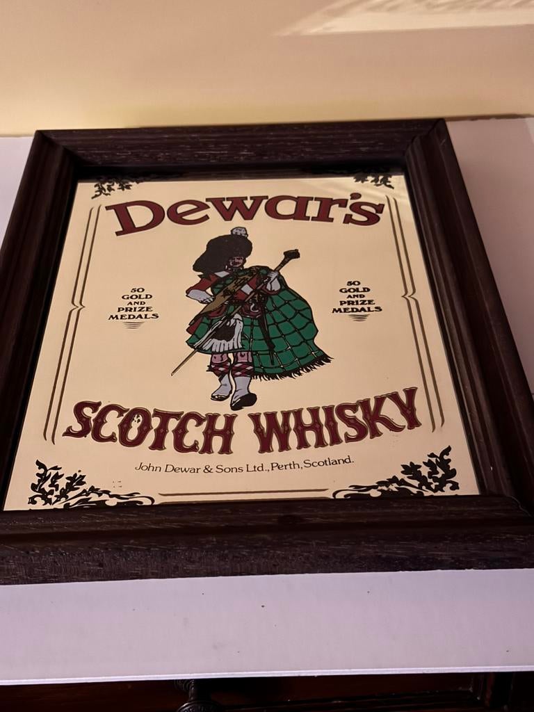 Reclame spiegel Derwar’s, Ophalen of Verzenden