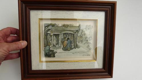 Anton Pieck : 2 werken in identieke lijsten, Antiek en Kunst, Kunst | Tekeningen en Fotografie, Ophalen of Verzenden