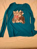 blauwe longsleeve met poezen someone maat 134, Meisje, Ophalen of Verzenden, Zo goed als nieuw, Someone