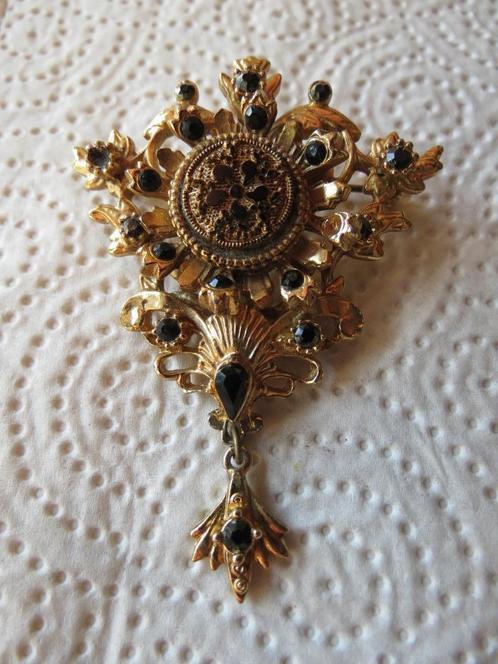 Broche, rouwsieraad, Antiek en Kunst, Curiosa en Brocante, Ophalen of Verzenden
