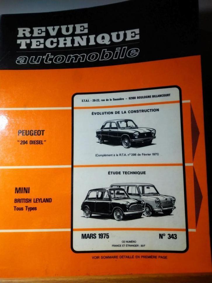 RTA - Mini British Leyland - Peugeot 204 - n343, Auto diversen, Handleidingen en Instructieboekjes, Verzenden