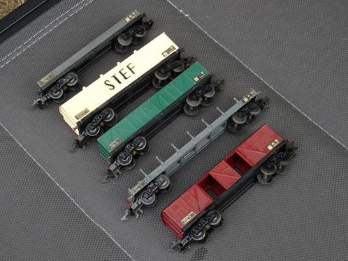 Lot oude goederenwagons - Jouef - HO, Hobby en Vrije tijd, Modeltreinen | H0, Gebruikt, Wagon, Gelijkstroom, Jouef, Ophalen of Verzenden