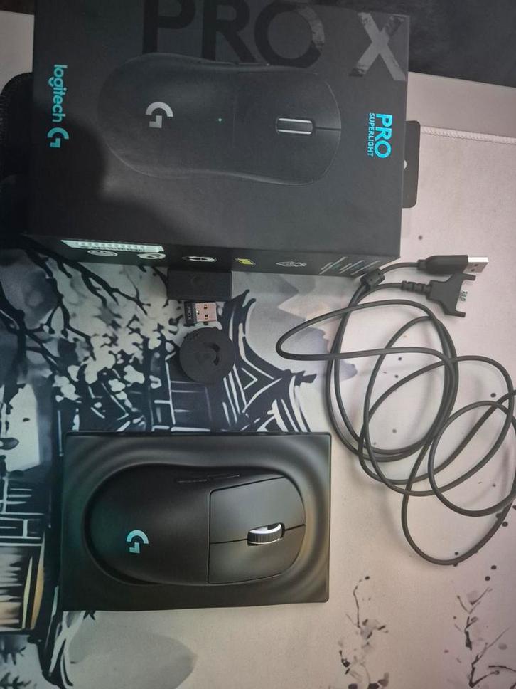 PRO X SUPERLIGHT Logitech G 910-005881, Computers en Software, Muizen, Muis, Rechtshandig, Draadloos, Ophalen