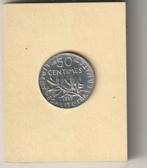 50 Centimes van het jaar 1917 in het zilver van Frankrijk ,,, Verzenden, Frankrijk, Losse munt, Zilver