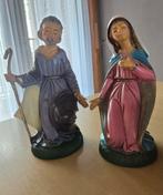 Vintage Italiaanse kerststal beeldjes–Jozef & Maria (ITALY), Antiek en Kunst, Ophalen of Verzenden