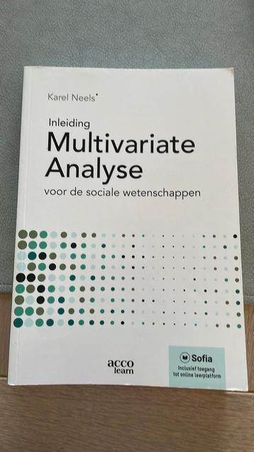 Karel Neels - Inleidng Multivariate analyse beschikbaar voor biedingen