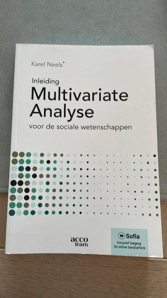 Karel Neels - Inleidng Multivariate analyse, Boeken, Wetenschap, Ophalen