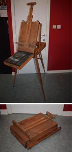 ancien chevalet artiste pliable transportable 1900, Antiquités & Art, Enlèvement ou Envoi
