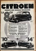 CITROEN 1932 reclame, Verzamelen, Ophalen of Verzenden, Zo goed als nieuw, Overige typen