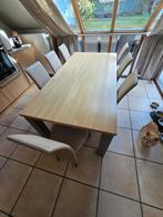 Keukentafel 180/90 en 8 stoelen, Ophalen of Verzenden, Gebruikt