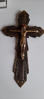 art déco, bronze-cuivre, crucifix, Antiquités & Art, Antiquités | Objets religieux, Enlèvement ou Envoi
