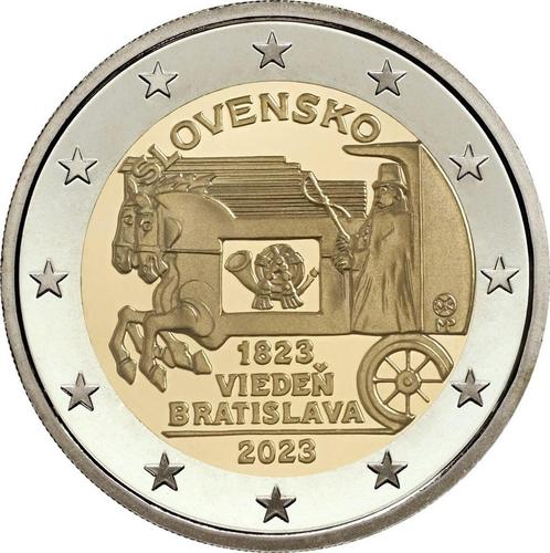 Slowakije 2023 - Expresspost Wenen-Bratislava - 2 euro CC, Timbres & Monnaies, Monnaies | Europe | Monnaies euro, Monnaie en vrac