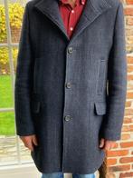 Donkerblauwe ruitjes overjas, Maat 52/54 (L), Blauw, Ophalen of Verzenden, Gedragen