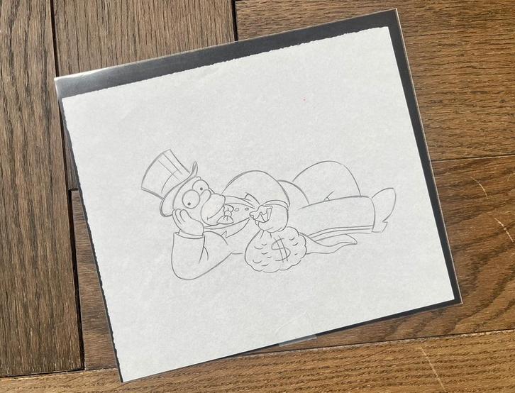 Originele tekening Matt Groening met certificaat!, Antiek en Kunst, Kunst | Tekeningen en Fotografie, Ophalen of Verzenden