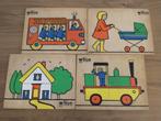 Set van 12 houten retro puzzels - 1977 WILLIS, Kinderen en Baby's, Speelgoed | Kinderpuzzels, Van hout, Gebruikt, Ophalen of Verzenden
