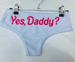 Yes daddy slipje maat S-M, Slip, Ophalen of Verzenden, Wit