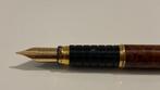 Waterman Ideal bruine vulpen met 18k gouden kop, Verzamelen, Pennenverzamelingen, Ophalen of Verzenden, Gebruikt, Vulpen, Waterman