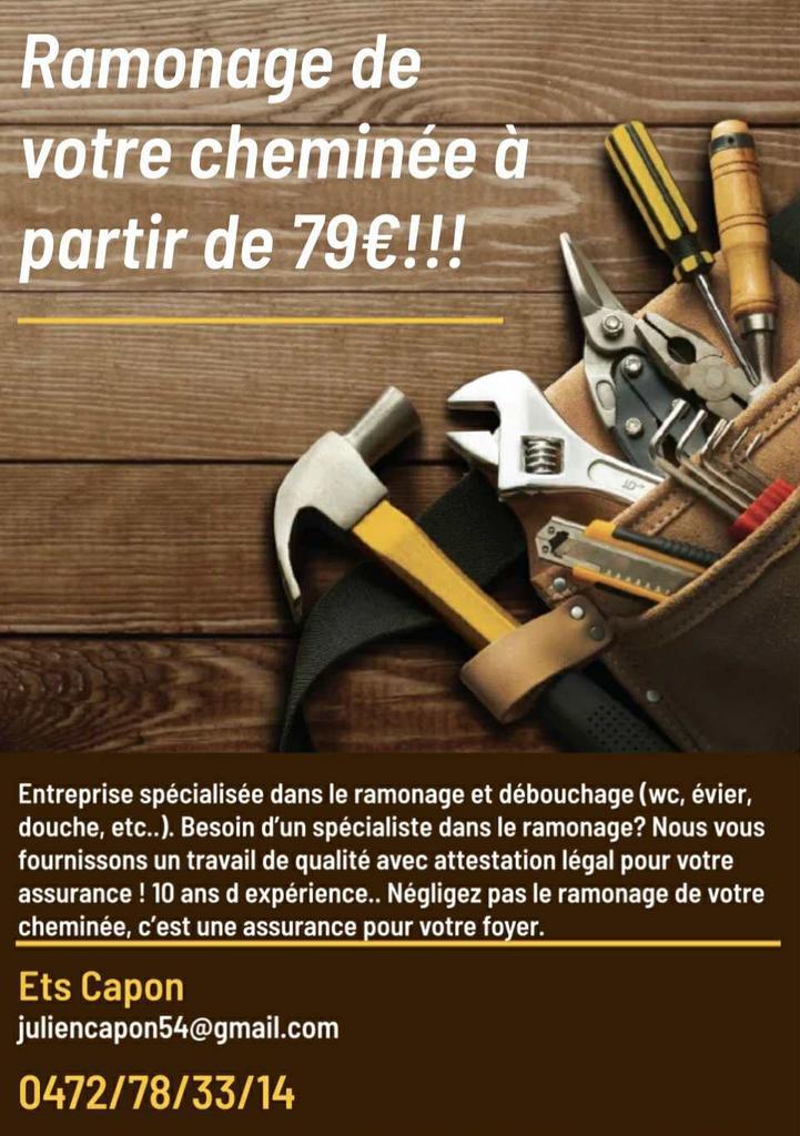 Ramonage agréé toutes cheminées, Doe-het-zelf en Bouw, Buizen en Afvoer, Ophalen