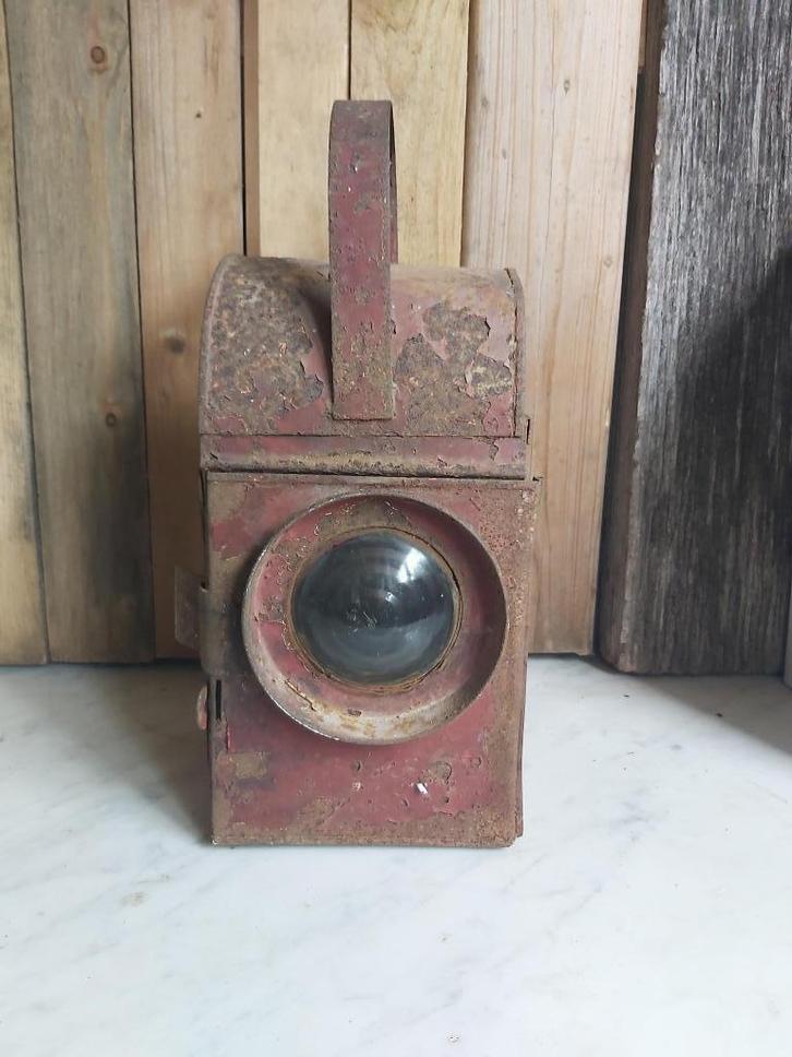 Leuke oude britse spoorweg / trein / sein lamp, Antiek en Kunst, Curiosa en Brocante, Ophalen of Verzenden