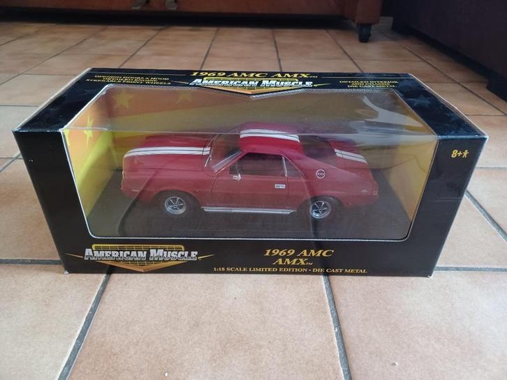 AMC AMX - 1969 - ERTL - 1/18, Hobby en Vrije tijd, Modelauto's | 1:18, Zo goed als nieuw, Auto, ERTL, Ophalen