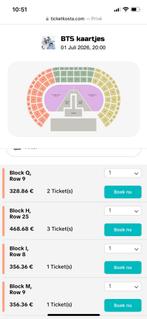 Ik zoek. Bts voor brussel., Tickets en Kaartjes, Juli