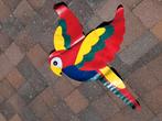 tuinwanddecoratie vliegende papegaai rood, Tuin en Terras, Ophalen of Verzenden