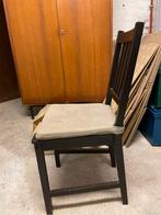 Chaise Ikea noire avec coussin, Huis en Inrichting, Stoelen, Ophalen, Grijs