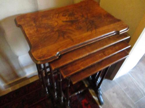 Bijzettafels -Art Nouveau (€1000), Antiek en Kunst, Antiek | Meubels | Tafels, Ophalen